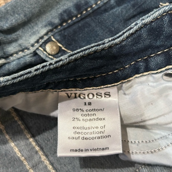 Two size 12 vigoss jeans. Like new, never dried in dryer. - Picture 5 of 6